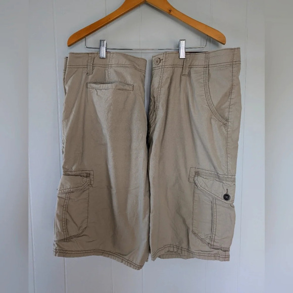 IronFlex Cargo Shorts Tan size 38 Work Carpenter Flex‎ Cotton Lightweight 2 set - Picture 9 of 9